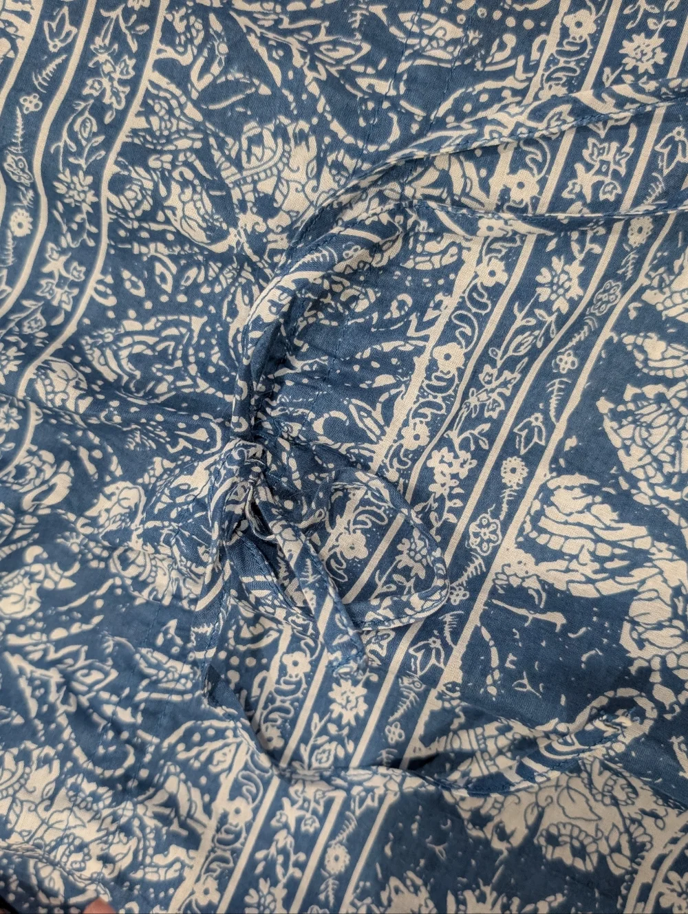 Just My Size Blue and White Printed Peasant Tunic Size 3X NWT - Picture 7 of 10